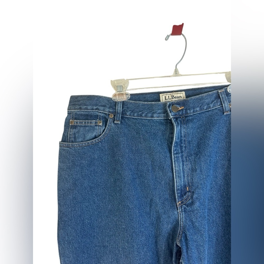 L.L. Bean Medium Wash Original Fit Traditional Denim Blue Jeans Womens 20P NWT - Picture 7 of 13